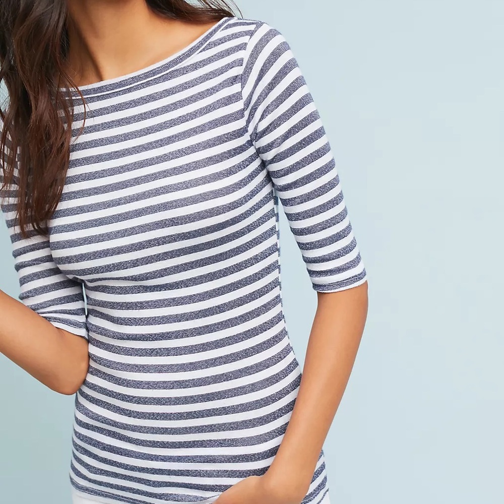 Anthropologie Micheal Stars Shine Boatneck Top